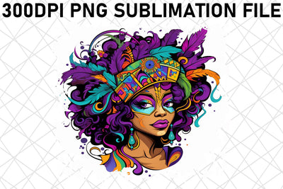 Unique Sublimation Designs: Mardi Gras Fun Sublimation afrosvg 