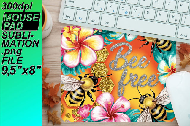 Unique sublimation mouse pad templates, craft your ideas! , Bee Sublimation HoodArtCraft 