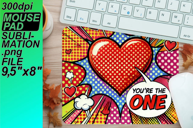 Unique sublimation mouse pads, perfect for personalization! , 3D Heart Sublimation HoodArtCraft 