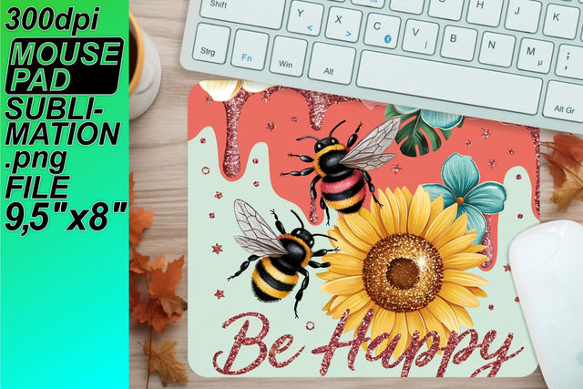 Unique sublimation mouse pads, perfect for personalization! , Bee Sublimation HoodArtCraft 