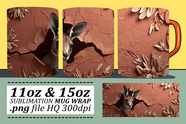 Unique Sublimation Mugs with Funny 3D Animals Sublimation afrosvg 