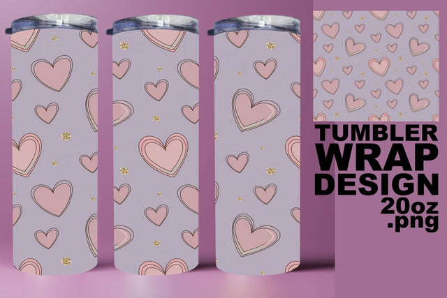Unique tumbler design, ideal for custom gifts! , Heart Sublimation HoodArtCraft 