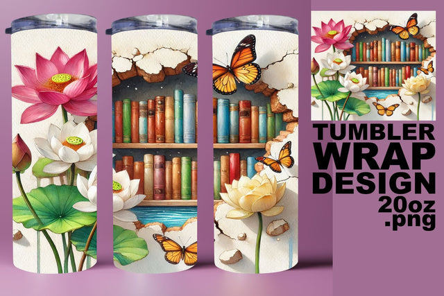 Unique tumbler design, perfect for personalized gifts! , Books Sublimation HoodArtCraft 