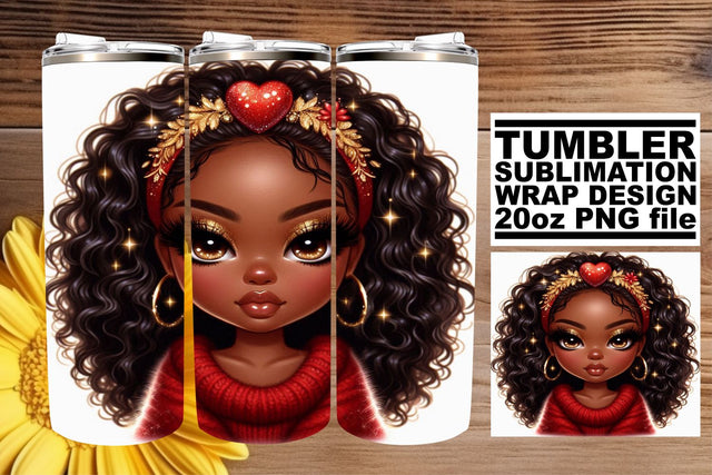 Unique tumbler designs, elevate your drinkware collection! , Love Girl Sublimation afrosvg 