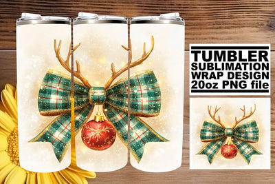 Unique tumbler designs, elevate your drinkware style! , Christmas Bow Sublimation afrosvg 