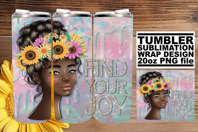 Unique tumbler wrap, designed for high-quality prints! , Afro Woman Sublimation afrosvg 