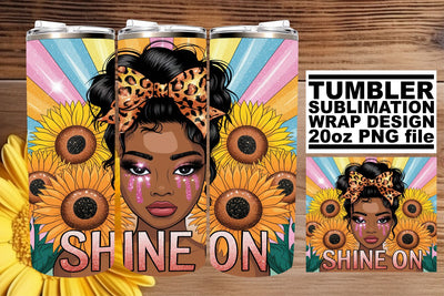 Unique tumbler wrap, enhance your creative projects! , Afro Woman Sublimation afrosvg 