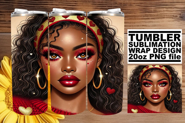 Unique tumbler wrap, enhance your creative projects! , Love Girl Sublimation afrosvg 