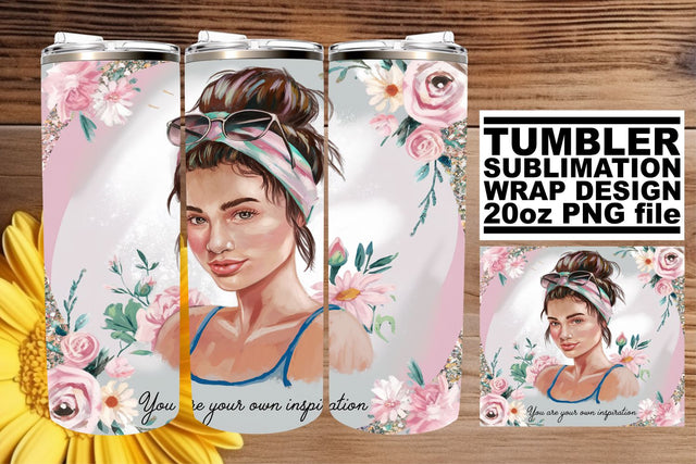 Unique tumbler wrap, enhance your creative projects! , Woman Sublimation afrosvg 
