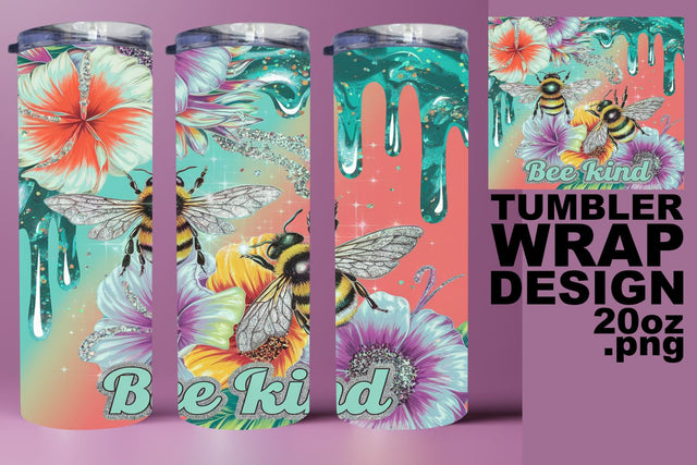 Unique tumbler wrap, great for crafting fun! , Bee Sublimation HoodArtCraft 