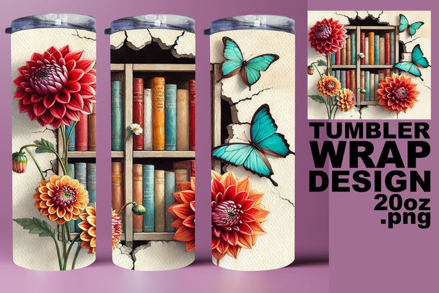 Unique tumbler wrap, great for creative ideas! , Books Sublimation HoodArtCraft 