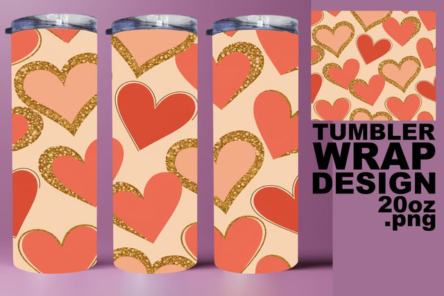 Unique tumbler wrap, great for creative ideas! , Heart Sublimation HoodArtCraft 