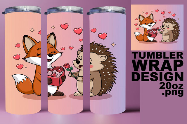 Unique tumbler wrap, ideal for sublimation crafting! , Valentines Sublimation HoodArtCraft 
