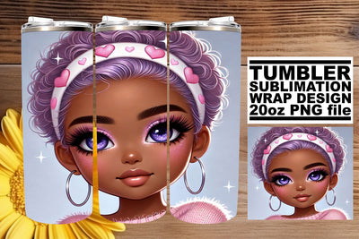 Unique tumbler wrap, perfect for every occasion! , Love Girl Sublimation afrosvg 