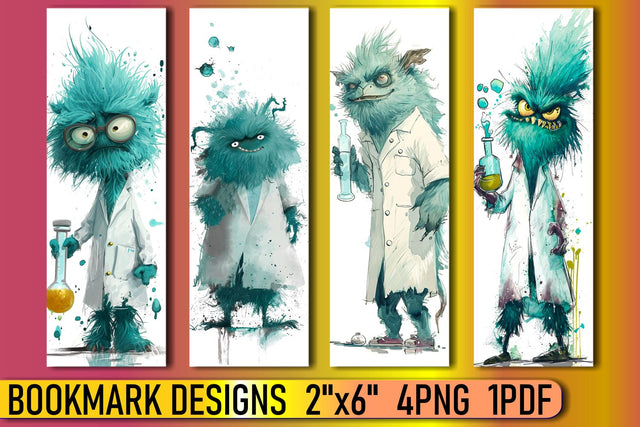 Unique Watercolor Monster Art for Your Reading Pleasure Sublimation afrosvg 