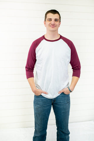 Unisex Adult Raglans | Blanks for HTV, DTF Transfers & Heat Transfers Physical ARB Blanks Maroon XS 