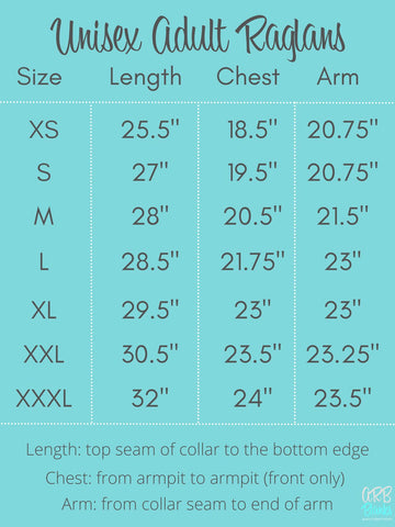 Unisex Adult Raglans | Blanks for HTV, DTF Transfers & Heat Transfers Physical ARB Blanks 
