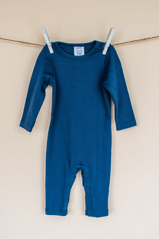 Unisex Long Sleeve Rompers Rompers ARB Blanks Navy 3-6 Month 