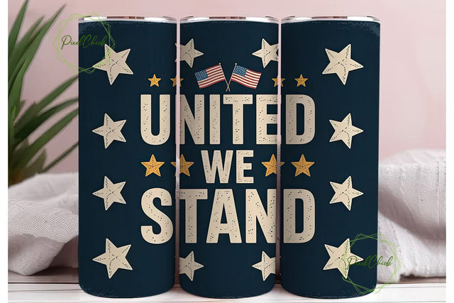 United We Stand 20oz Tumbler Wrap Sublimation PixelChick 