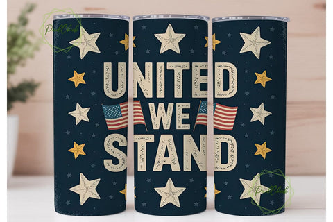 United We Stand 20oz Tumbler Wrap Sublimation PixelChick 