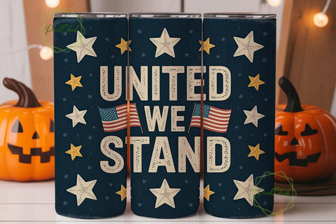 United We Stand 20oz Tumbler Wrap Sublimation PixelChick 