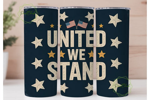United We Stand 20oz Tumbler Wrap Sublimation PixelChick 