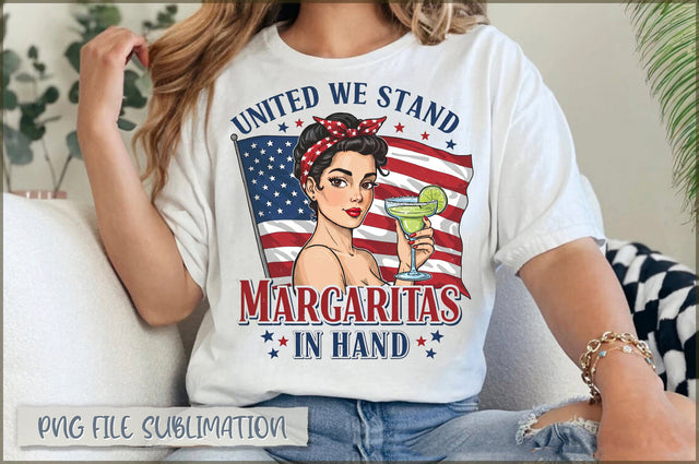 United we stand margaritas in hand PNG Sublimation Shetara Begum 