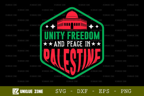Unity Freedom And Peace In Palestine SVG Freedom For Palestine Tshirt Bundle Palestine Quote Design, TG 0023 SVG Unique Zone 