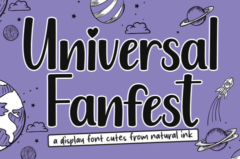 Universal Fanfest Display Font Studio Natural Ink 