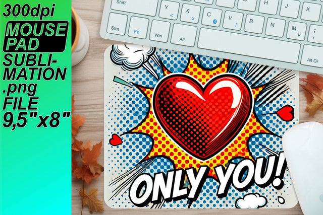 unleash creativity! , Easy-to-edit designs for mouse mats, 3D Heart Sublimation HoodArtCraft 
