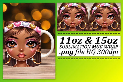 unleash your creativity today! , Customizable mug wraps, Love Girl Sublimation afrosvg 