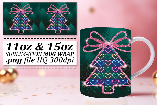 unleash your creativity today! , Customizable mug wraps, Neon Xmas Sublimation afrosvg 