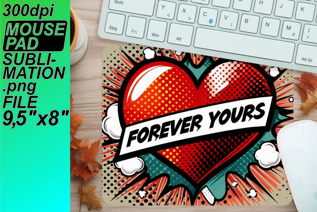 unleash your creativity! , Unique mouse desk mat templates, 3D Heart Sublimation HoodArtCraft 