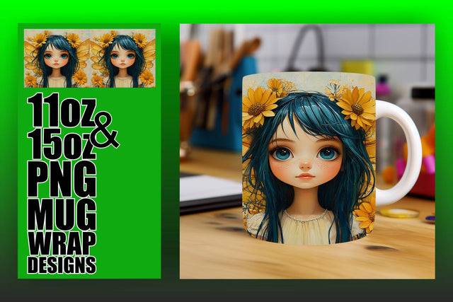 Unlock your creativity, beautiful designs for sublimation mugs! , Fairy Sublimation HoodArtCraft 