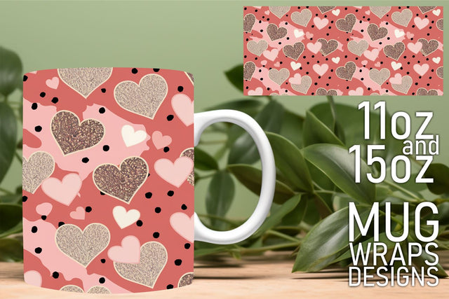 Unlock your creativity, vibrant wraps for sublimation mugs! , Heart Sublimation HoodArtCraft 