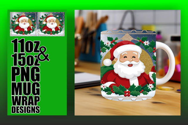 Unlock your creativity, with our beautiful mug templates! , 3D Xmas Sublimation HoodArtCraft 