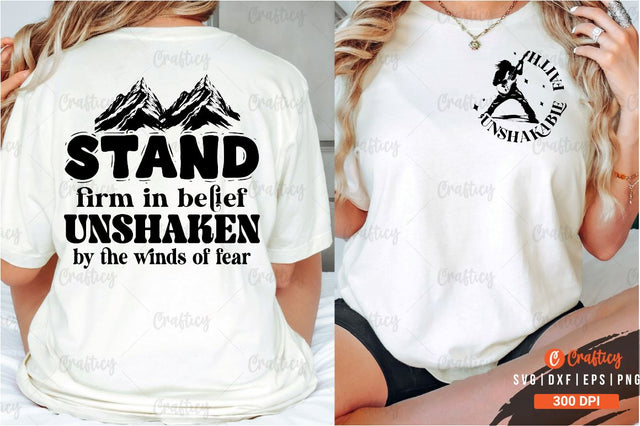 Unshakable faith Front and Back SVG T shirt Design SVG Designangry 