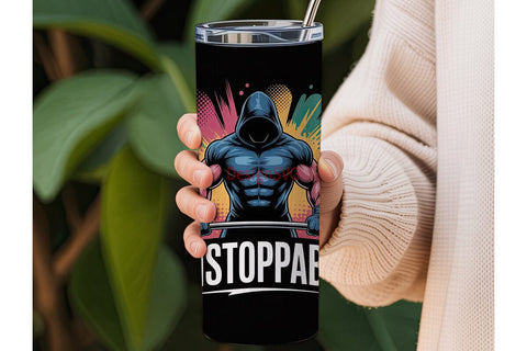 Unstoppable Gym Motivation Tumbler Wrap Sublimation DesignSVG 