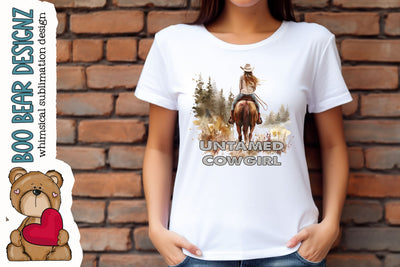 Untamed Cowgirl Clipart Sublimation Boo Bear Designz 