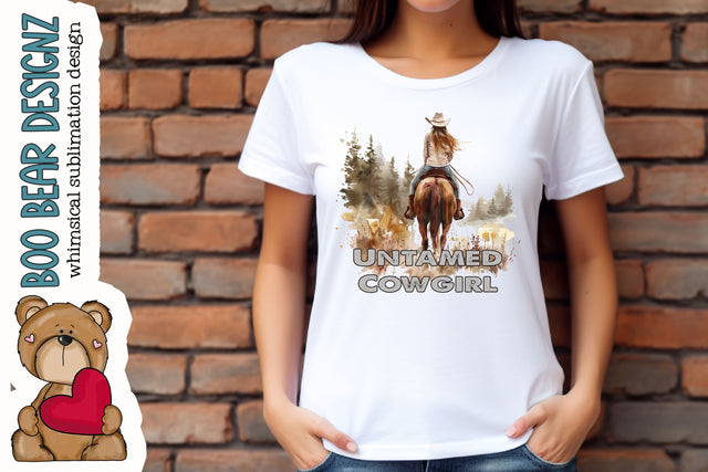 Untamed Cowgirl Clipart Sublimation Boo Bear Designz 
