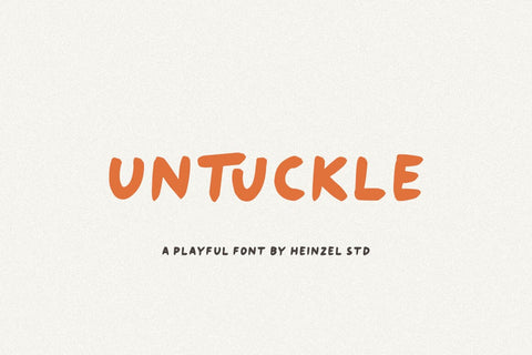 Untuckle Playful Font Font Heinzel Studio 