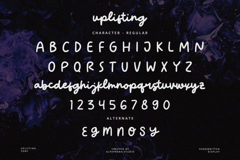 Uplifting - Handwritten Font Font Alpaprana Studio 