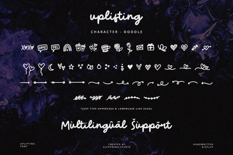 Uplifting - Handwritten Font Font Alpaprana Studio 