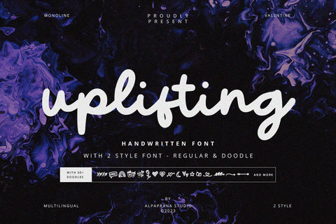 Uplifting - Handwritten Font Font Alpaprana Studio 