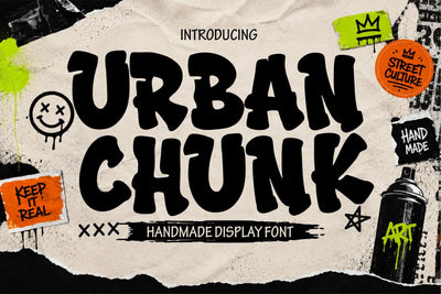 Urban Chunk – Cute Bold Street Style Graffiti Font Font Mozzatype 