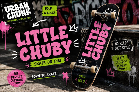 Urban Chunk – Cute Bold Street Style Graffiti Font Font Mozzatype 