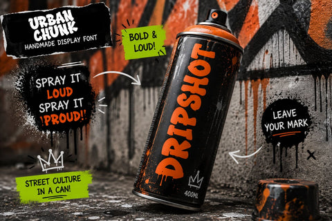 Urban Chunk – Cute Bold Street Style Graffiti Font Font Mozzatype 