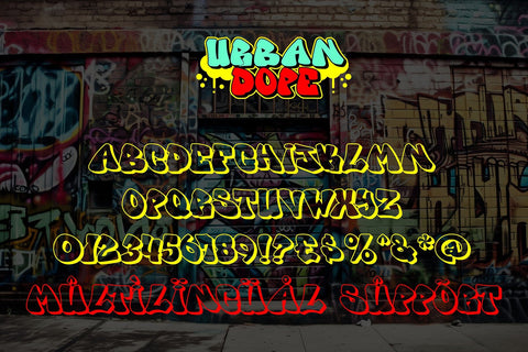 Urban Dope - Amazing 3d Graffiti Font Font Mozzatype 