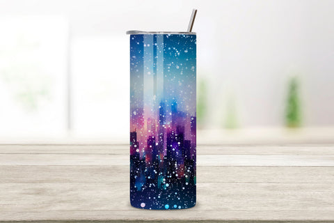 Urban Glow Fade Tumbler wrap, Seamless Wrap PNG Sublimation FloridPrintables 