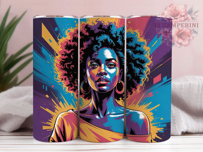 Urban Graffiti Black Woman Tumbler, Beautiful Design, Graffiti Art, Afro American, Urban Style, 20Oz Tumbler, Sublimation Wrap Sublimation Li Zamperini 